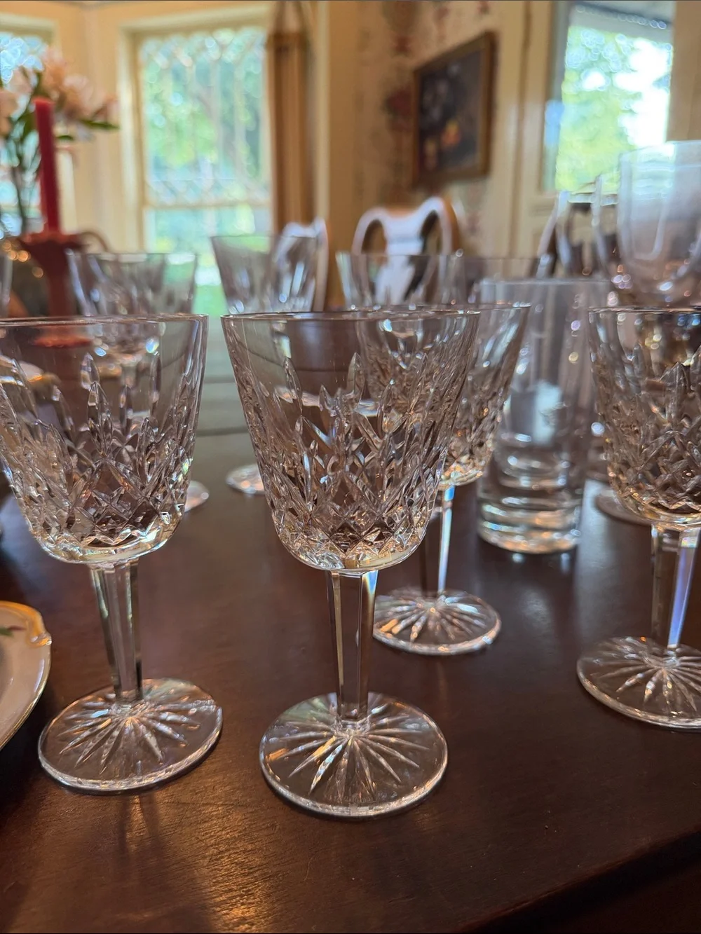 Waterford Lismore Crystal wine glasses. Set of 4.EUC - Picture 3 of 4